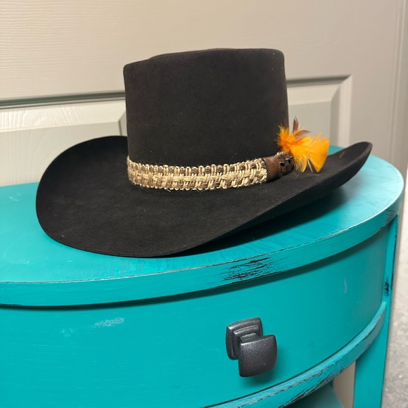 Bailey Other - Brown Cowboy Hat with Feather Accent